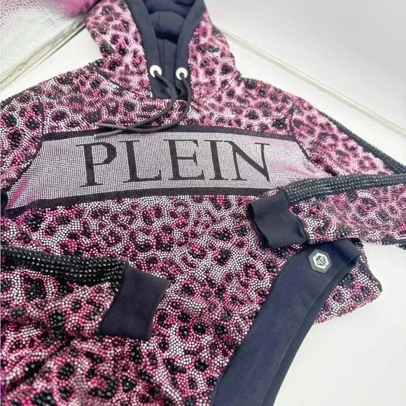 BNWT LIMITED EDITION FULL Crystal Jersey hoodie Dress - Picture 7 of 17